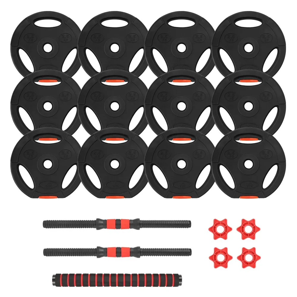 Dumbbell Set Barbell And Dumbbell 2 In 1 30kg Pvc And Rubber 4 Dumbbell Set Barbell And Dumbbell 2 In 1 30kg Pvc And Rubber - Image 2