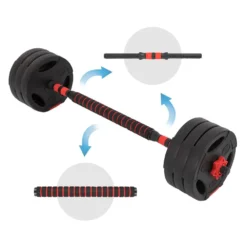 Dumbbell Set Barbell And Dumbbell 2 In 1 30kg Pvc And Rubber 12 Dumbbell Set Barbell And Dumbbell 2 In 1 30kg Pvc And Rubber -Tunturi Shop ecd germany dumbbell set barbell and dumbbell 2 in 1 30kg pvc and rubber 4