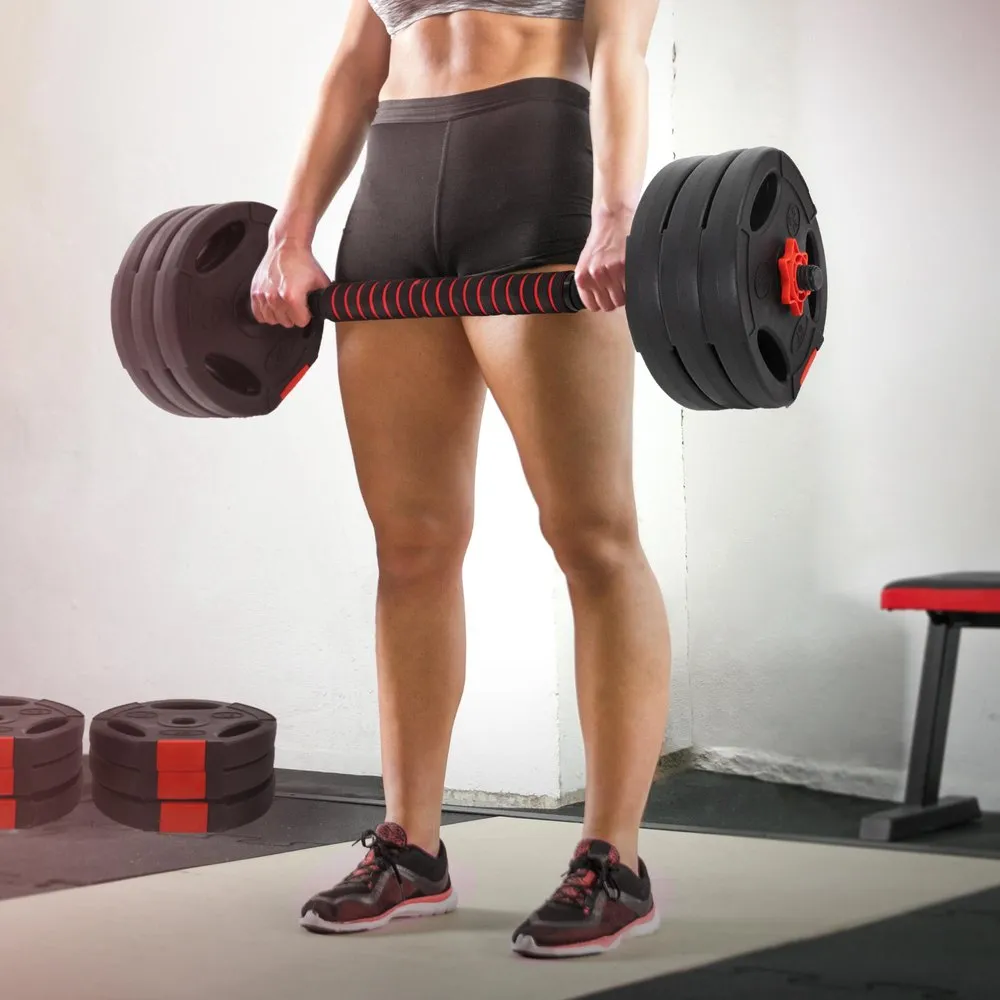 Dumbbell Set Barbell And Dumbbell 2 In 1 30kg Pvc And Rubber 8 Dumbbell Set Barbell And Dumbbell 2 In 1 30kg Pvc And Rubber - Image 6