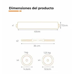 Dumbbells V2+Bar+Russian Weight Xiaomi 10Kg Weight Set -Tunturi Shop fed dumbbells v2 bar russian weight xiaomi 10kg weight set 2